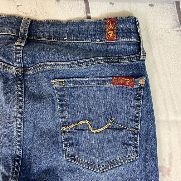 7 For All Mankind Ankle Skinny Jeans Women's Size 28 (28 x 28) Split Ankle - Picture 12 of 14
